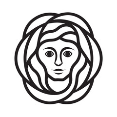 Tree Silhouette With Hidden Face In Branches