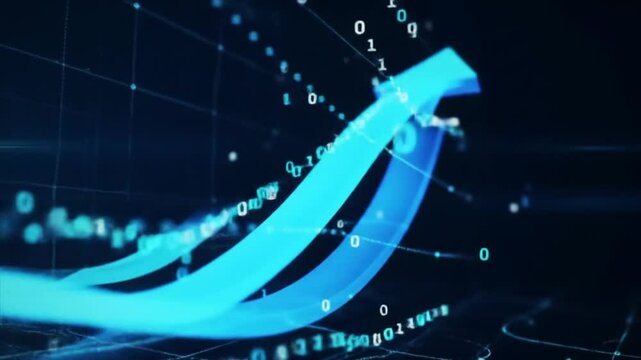 Abstract Digital Arrow Growth Chart Animation