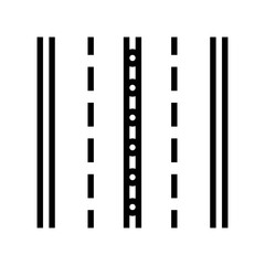 lane dividers highway road line icon vector illustration