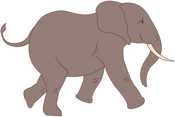 Elephant Running Scared