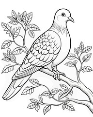 Dove coloring pages for kids