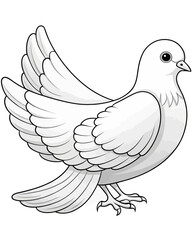 Dove coloring pages for kids