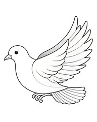 Dove coloring pages for kids