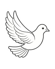 Dove coloring pages for kids