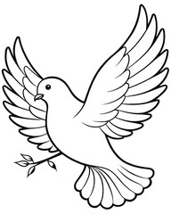 Dove coloring pages for kids