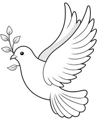 Dove coloring pages for kids