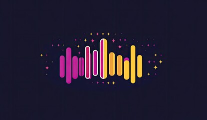 Colorful Audio Waveform Graphic