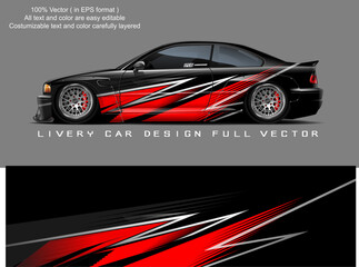 car livery graphic vector. abstract grunge background design for vehicle vinyl wrap and car branding