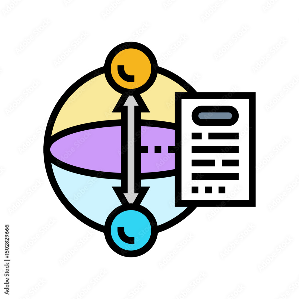 Aufkleber qubit measurement quantum computer color icon vector illustration