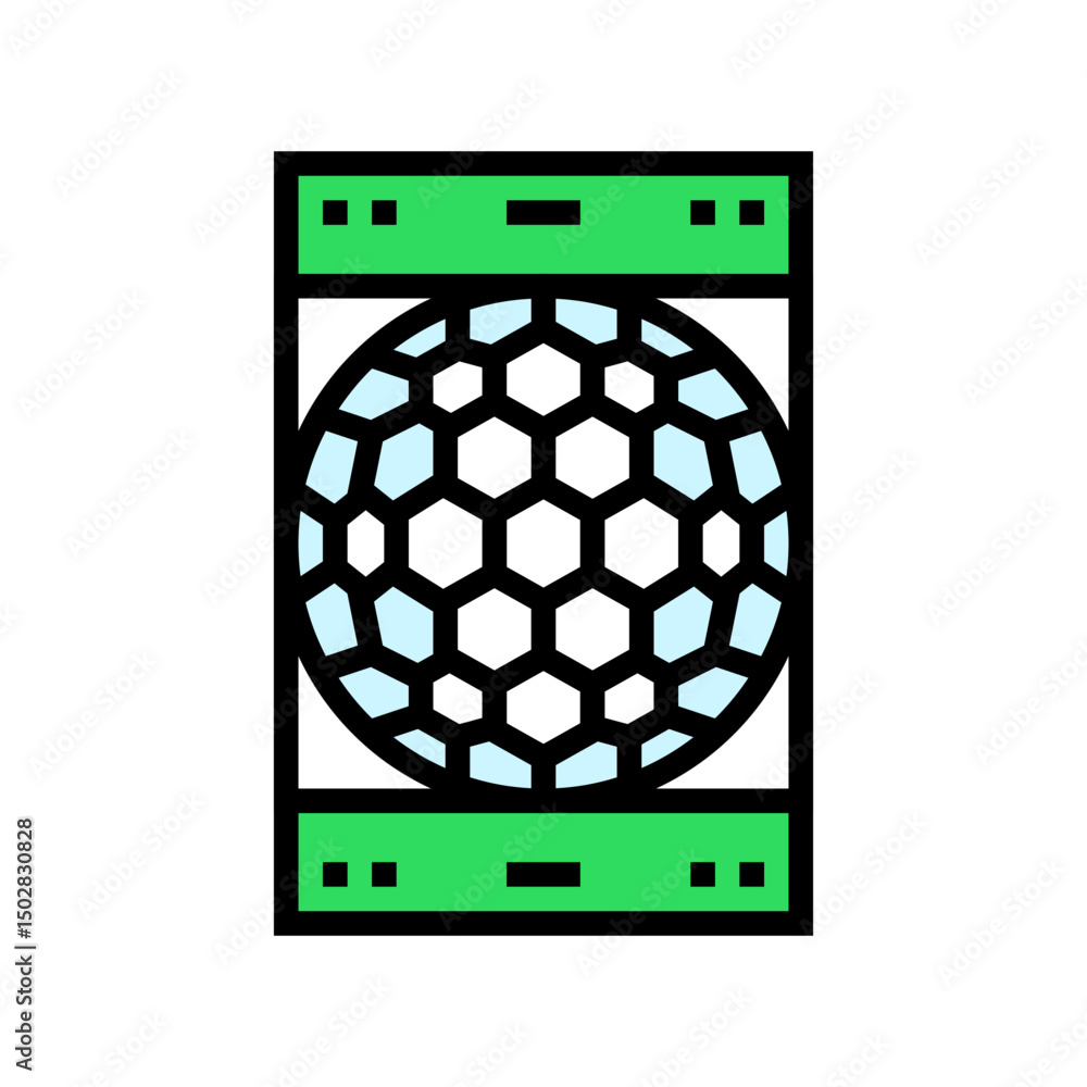 Poster motion detection sensor module color icon vector illustration