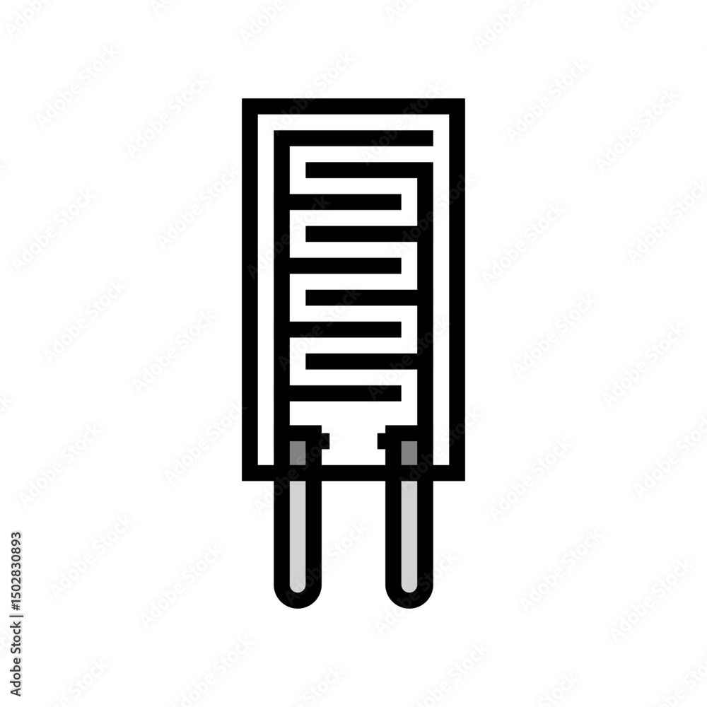 Poster humidity sensor module color icon vector illustration