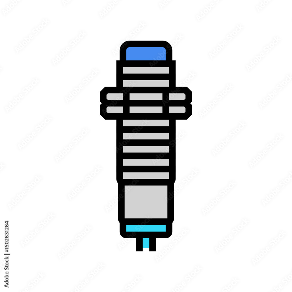 Poster proximity sensor module color icon vector illustration