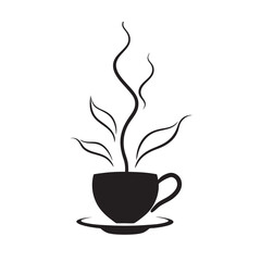 Tree Silhouette Emerging From Tea Mug