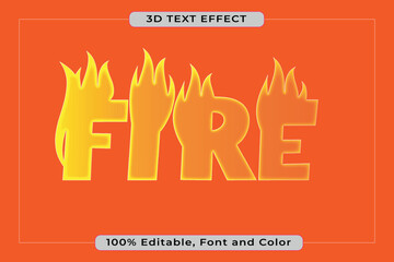 Fire 3D text effect 