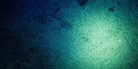 Fototapeta premium Grungy texture showing a vivid color gradient from dark blue to vibrant light green