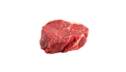 Obraz premium Raw Beef Steak Cut Isolated on Transparent Background