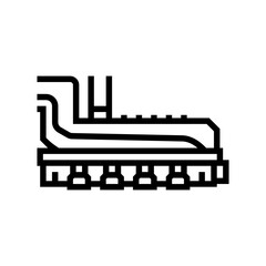 clinker cooler cement production line icon vector illustration