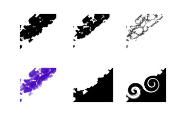 Obraz premium Abstract Corner Design Elements and Shapes