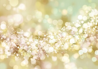 Fototapeta premium Elegant Festive Bokeh with Sparkling Light Effects in Soft Neutral Tones