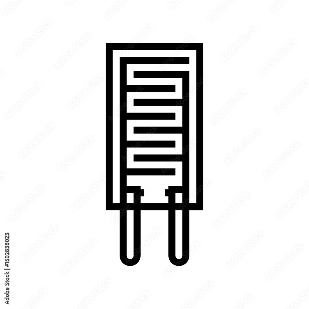 Poster humidity sensor module line icon vector illustration