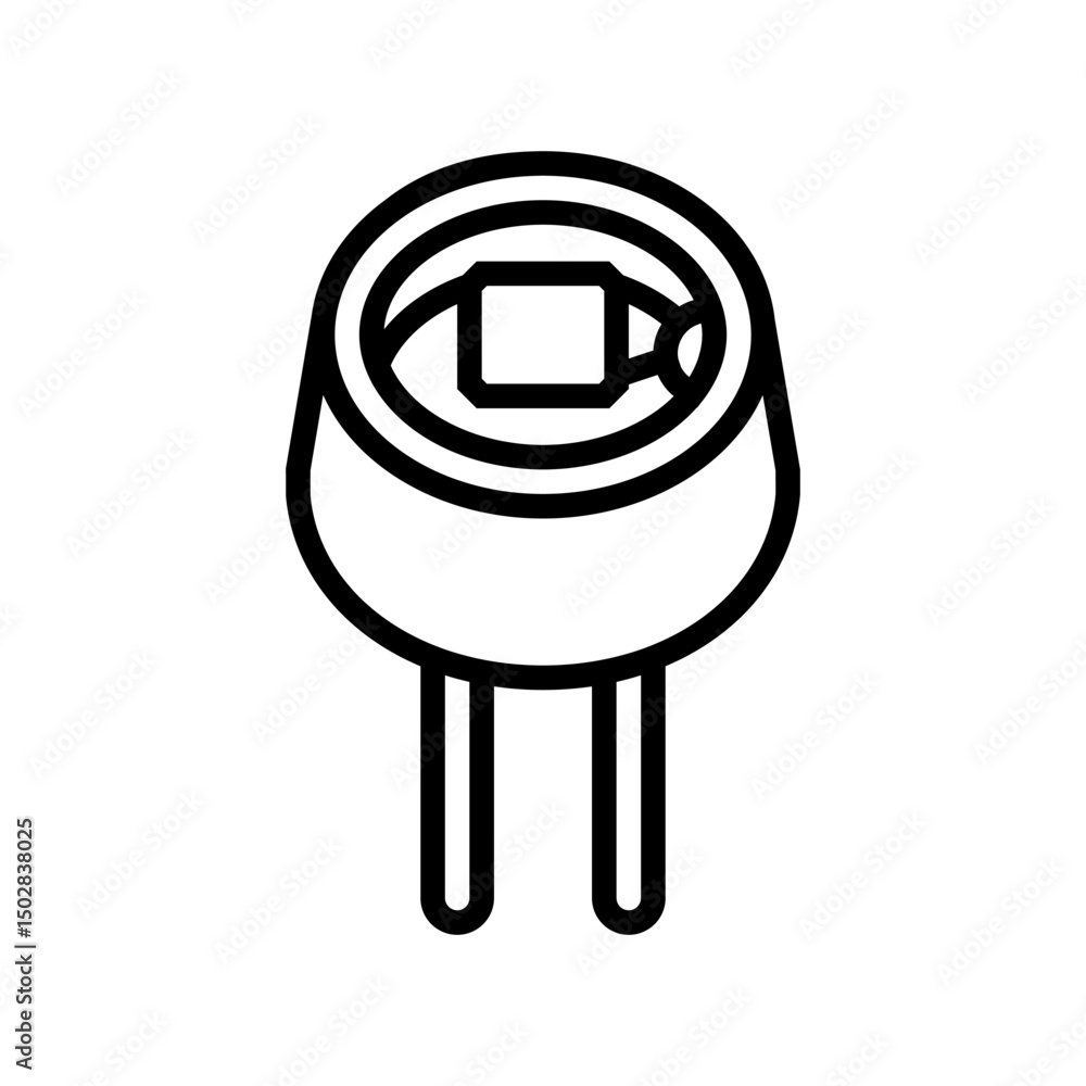Poster light intensity sensor module line icon vector illustration