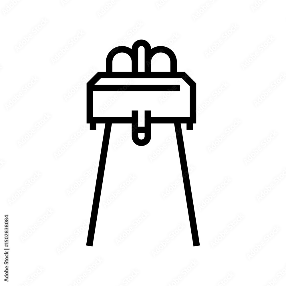 Poster infrared sensor module line icon vector illustration
