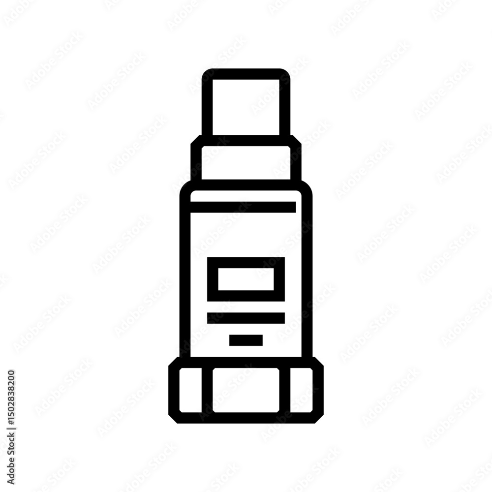 Poster vibration sensor module line icon vector illustration
