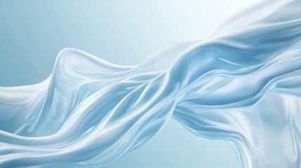Abstract Fluid Blue Silk Swirling Design