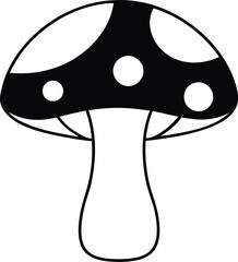 vector illustration of a mushroom
