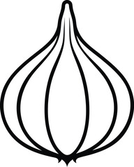 vector illustration of a garlic