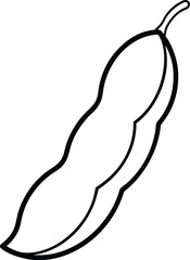 vector illustration of an  edamame