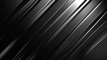 Abstract Diagonal Black Metallic Stripes Background