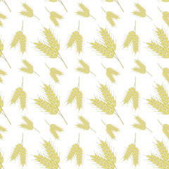 Wheat Seamless Pattern 