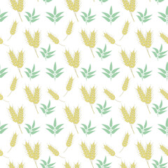 Wheat Seamless Pattern &ndash; Rustic Floral Design for Fabric and Crafts