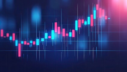 Financial data visualization, stock market chart