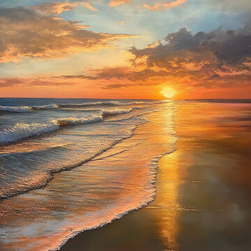 Scenic light dancing on sea and sky colors high resolution picture