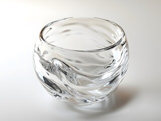 Elegant Glass Bowl with Swirling Wave Design Exquisite Home Decor