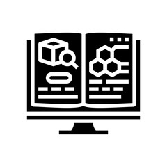 lab notebook research development glyph icon vector illustration