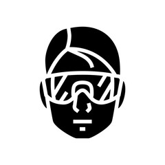 scientific researcher research development glyph icon vector illustration