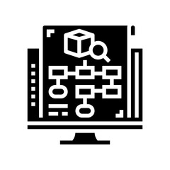 development blueprint research glyph icon vector illustration