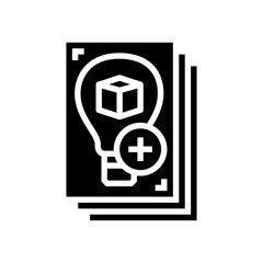 innovative product concept research development glyph icon vector illustration