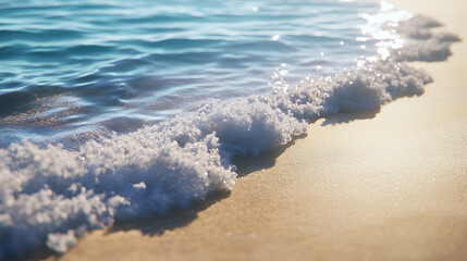 Obraz premium Seascape glowing with rich sunset and pastel tones high resolution picture