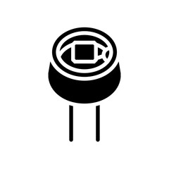light intensity sensor module glyph icon vector illustration