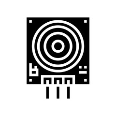 touch sensor module glyph icon vector illustration