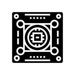 color detection sensor glyph icon vector illustration
