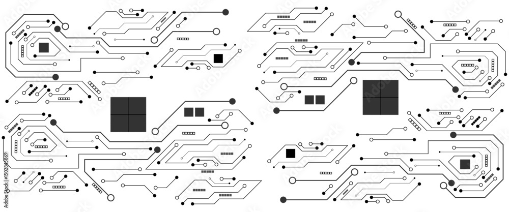 Poster vector abstract technology on white background, abstract technology circuit diagram on white backgro