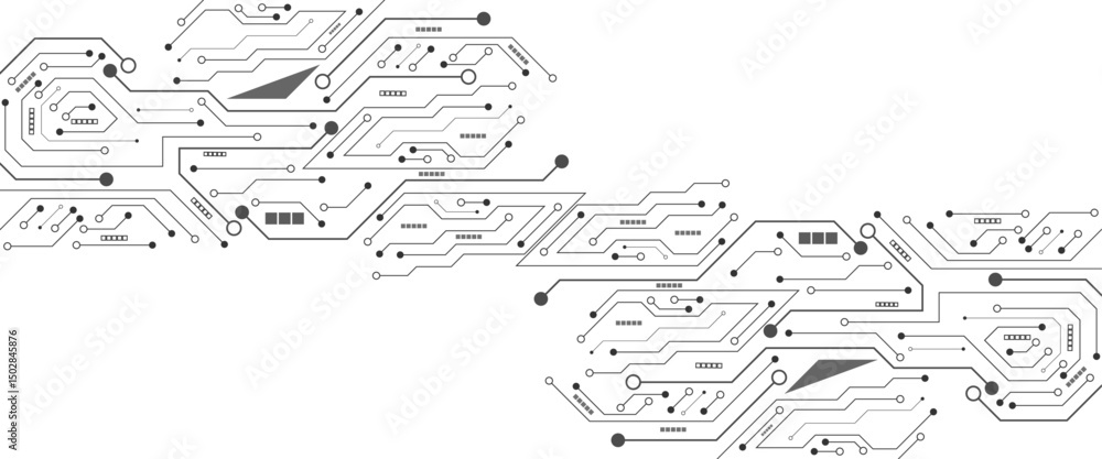 Poster vector abstract technology on white background, abstract technology circuit diagram on white backgro