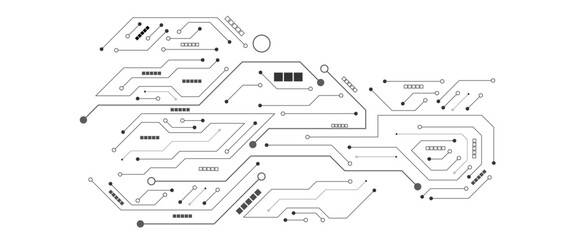 Vector abstract technology on white background, Abstract technology circuit diagram on white background.