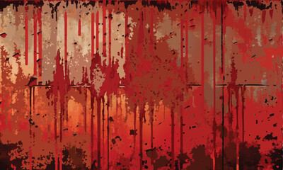 Blood Splatter on a Metallic Surface