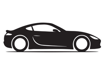 sport car logo design vector silhouette, car automobile vehicle logo icon silhouette, vector illustration silhouette super sports car, sports car silhouette vector illustration on a white background